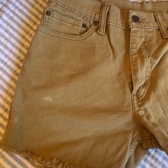 Levi’s 513 tan cutoff Jean shorts - Picture 2 of 4